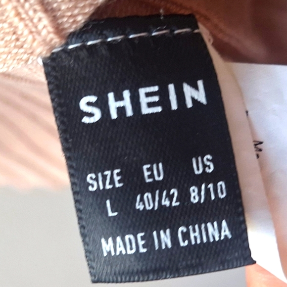 Shein Khaki Turtleneck Ribbed Women's Long Sleeve Sweater Size L - Picture 5 of 5